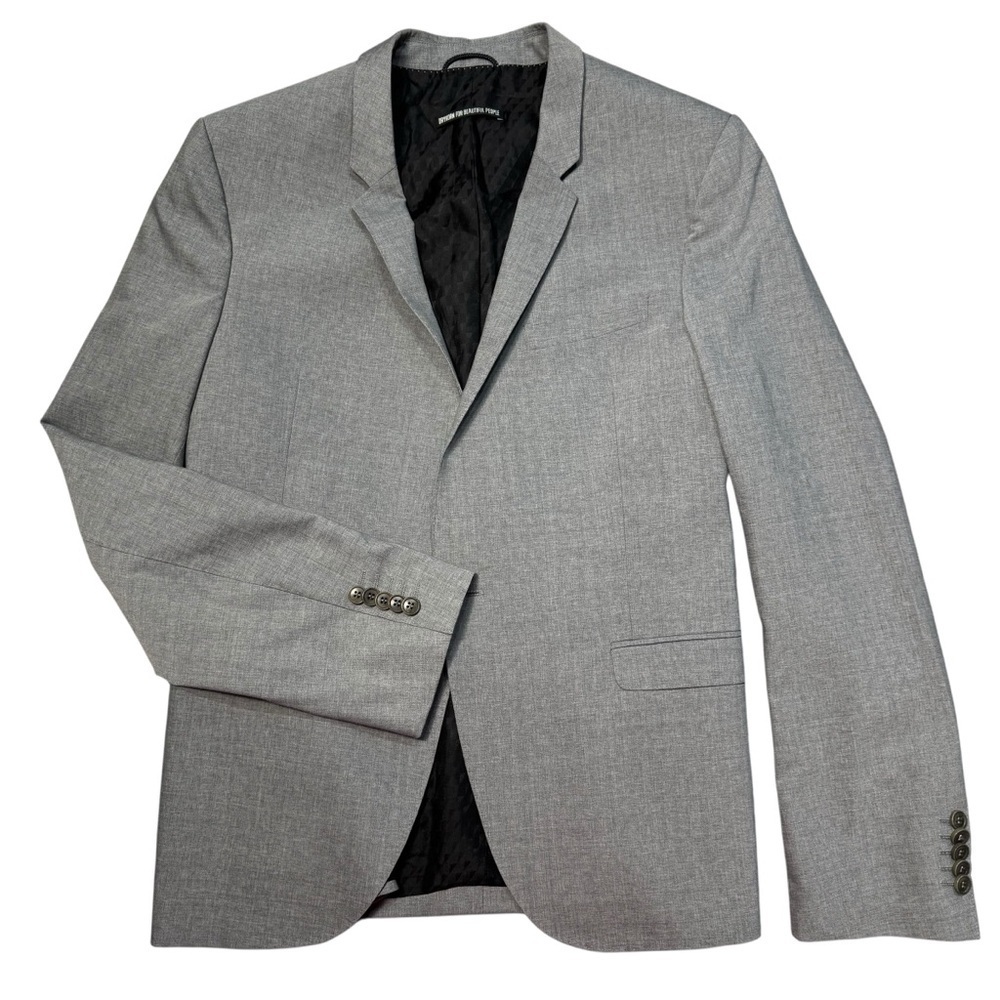 New Drykorn For Beautiful People Grey Wool Blend Jacket Size 52